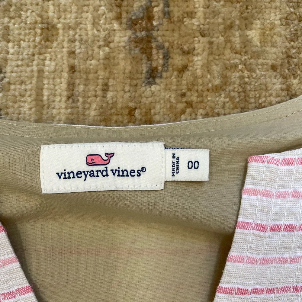 Vineyard Vines 100% Linen Tunic Dress Size 00 - Picture 6 of 10